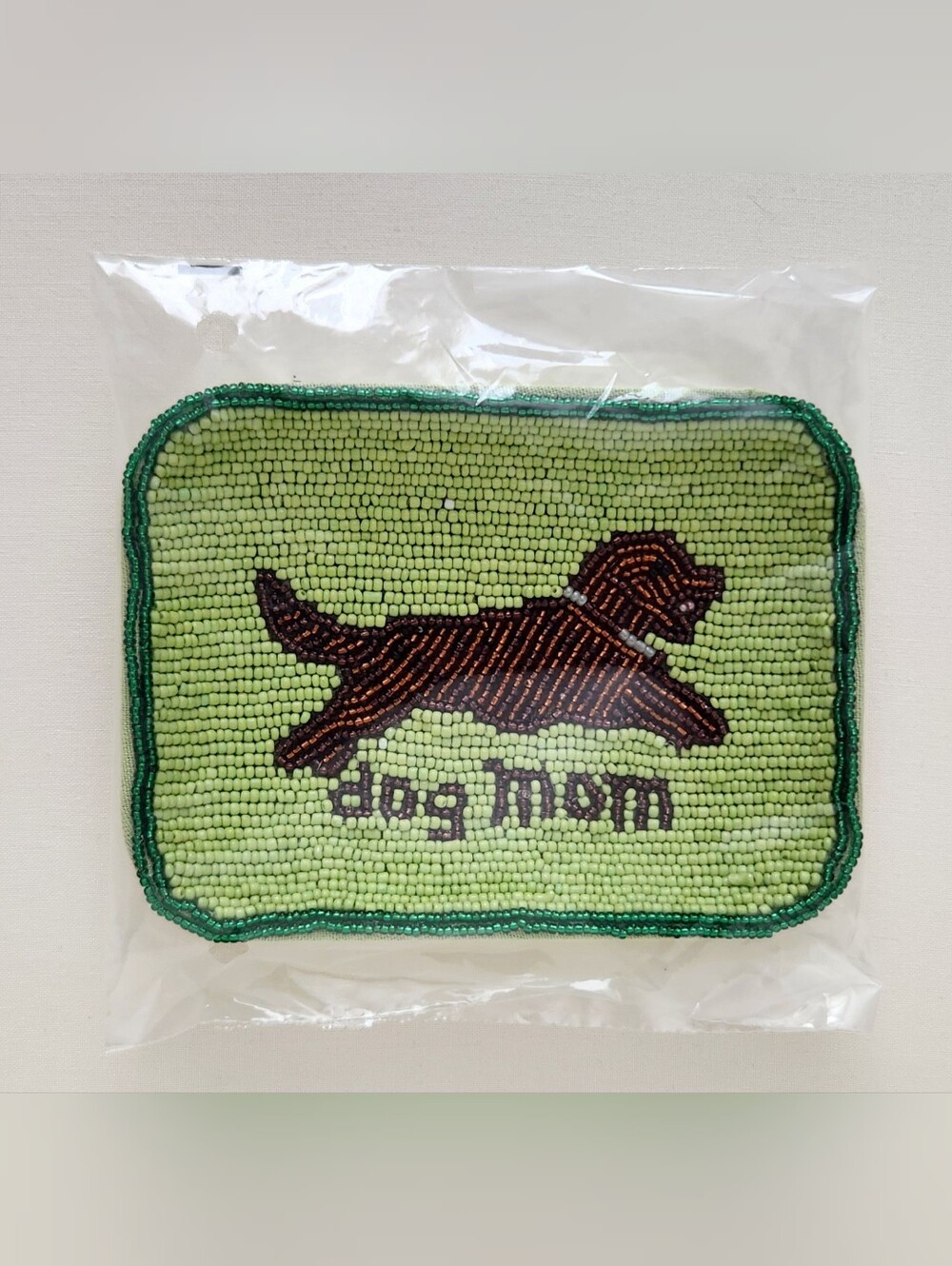 Anthropologie Fiona Beaded Trinket Dish - Dog Mom - New